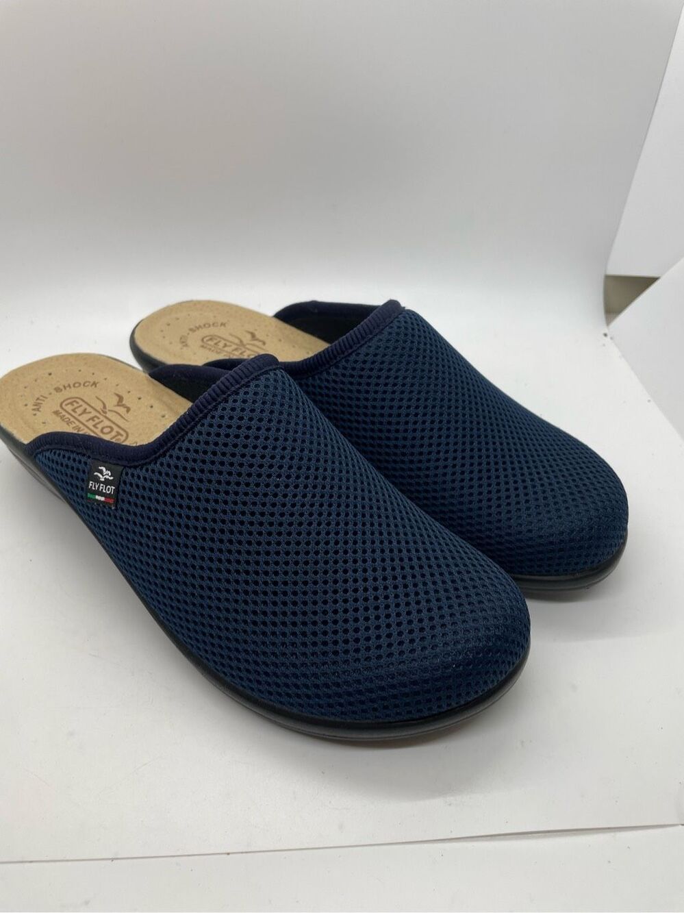 Fly Flot Women's Blue Anatomic Sole Anti Shock Wide Fit Clog Slip On Shoe Size 3